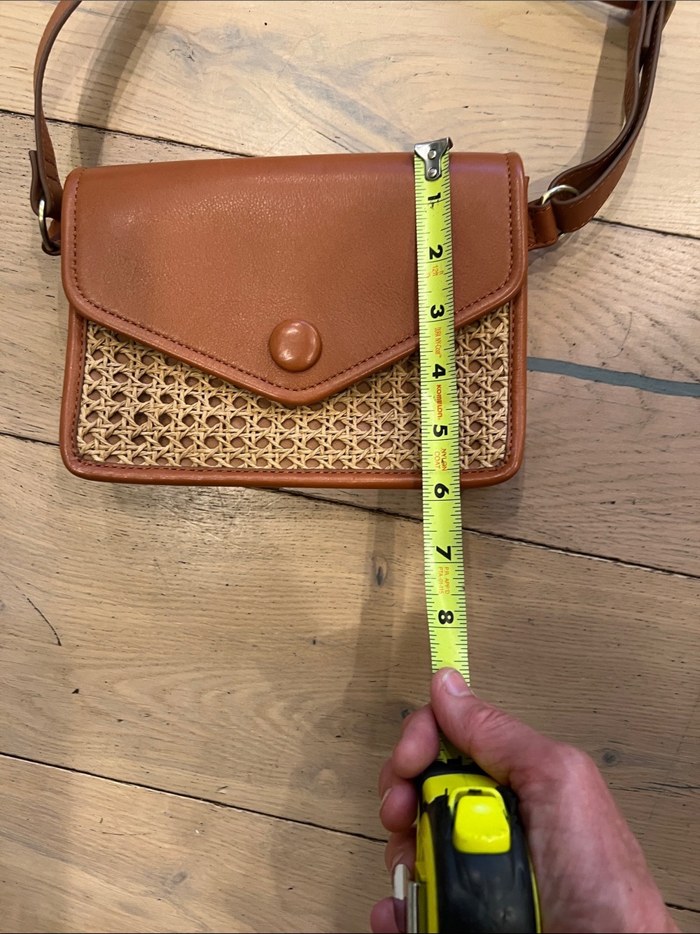 Hobo  Woven Crossbody Bag in Tan - Picture 8 of 8